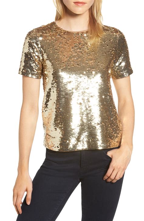 nordstrom michael kors sequin top|Pinstripe Sequined Crepe Bustier Top .